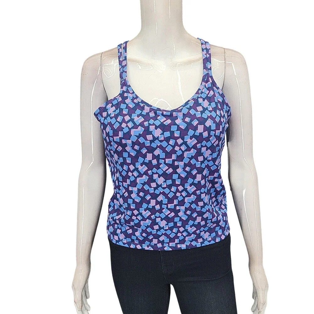 Isabella Womens Long Line Bra Tank Top Moisture Wicking UV Protection Size L